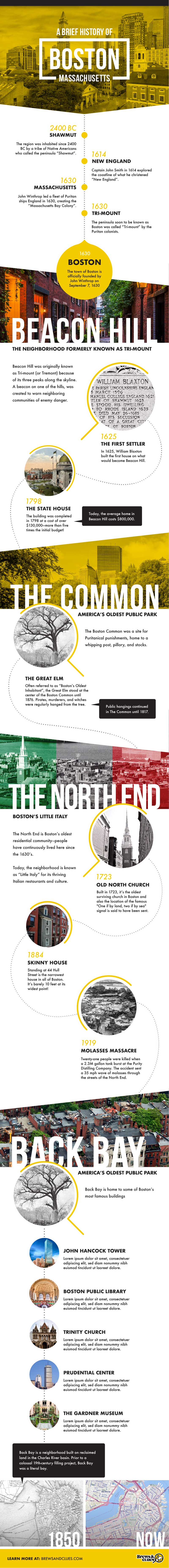 a brief history of boston infographic