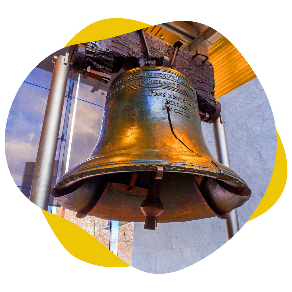 the liberty bell close up in Philadelphia, Pennsylvania