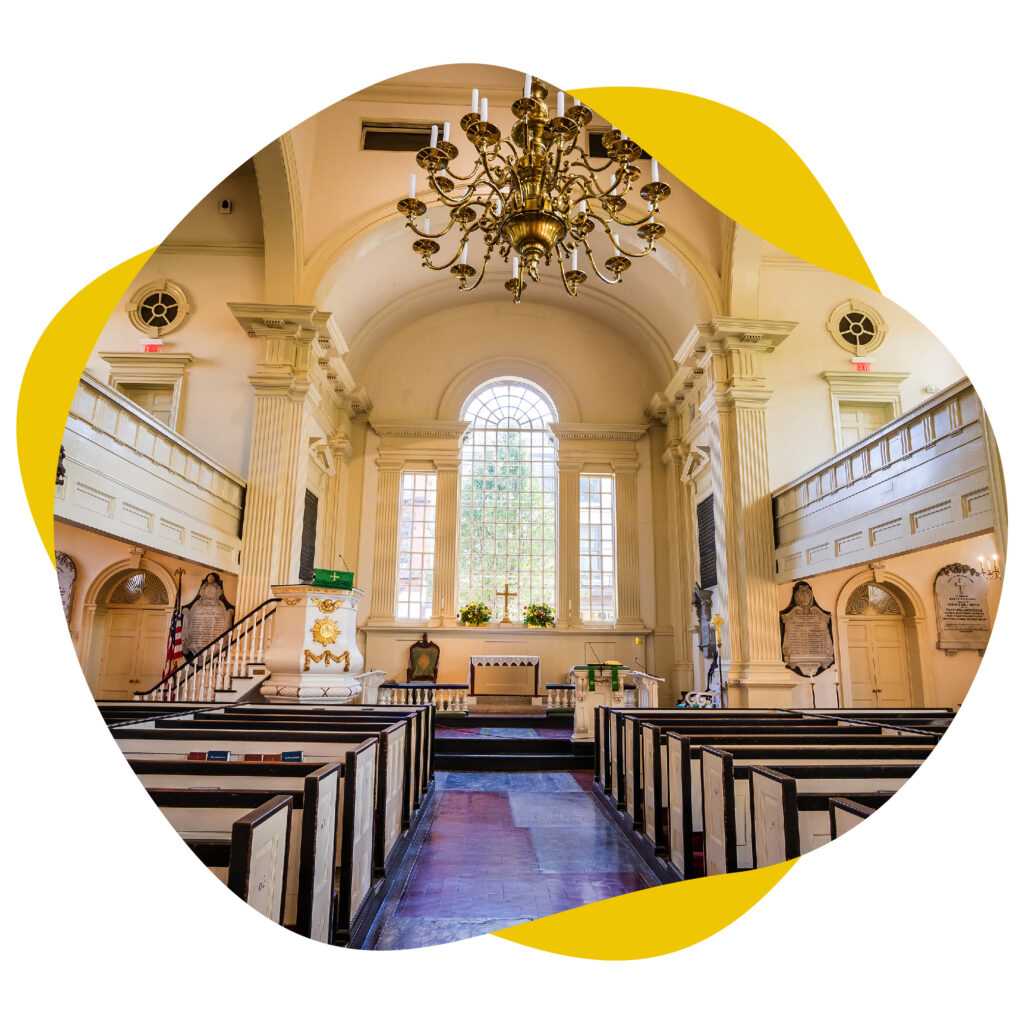 christ church interior in Philadelphia, Pennsylvania 