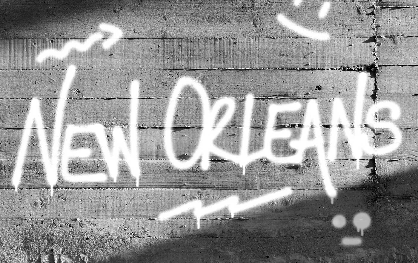 graffiti on new orleans french quarter