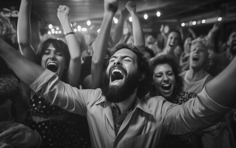 group of people having a great time at a bar in Nashville Tennessee